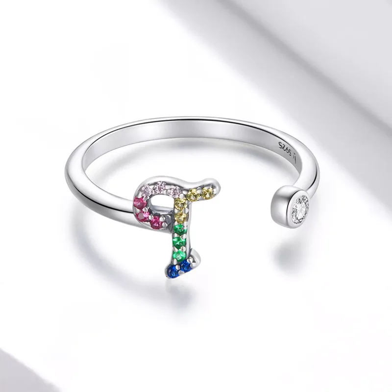 (immagine per) Anello aperto tipo Pandora Lettera colorata-T - SCR723-T - Visualizza 3