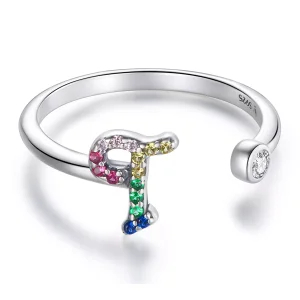 (immagine per) Anello aperto tipo Pandora Lettera colorata-T - SCR723-T