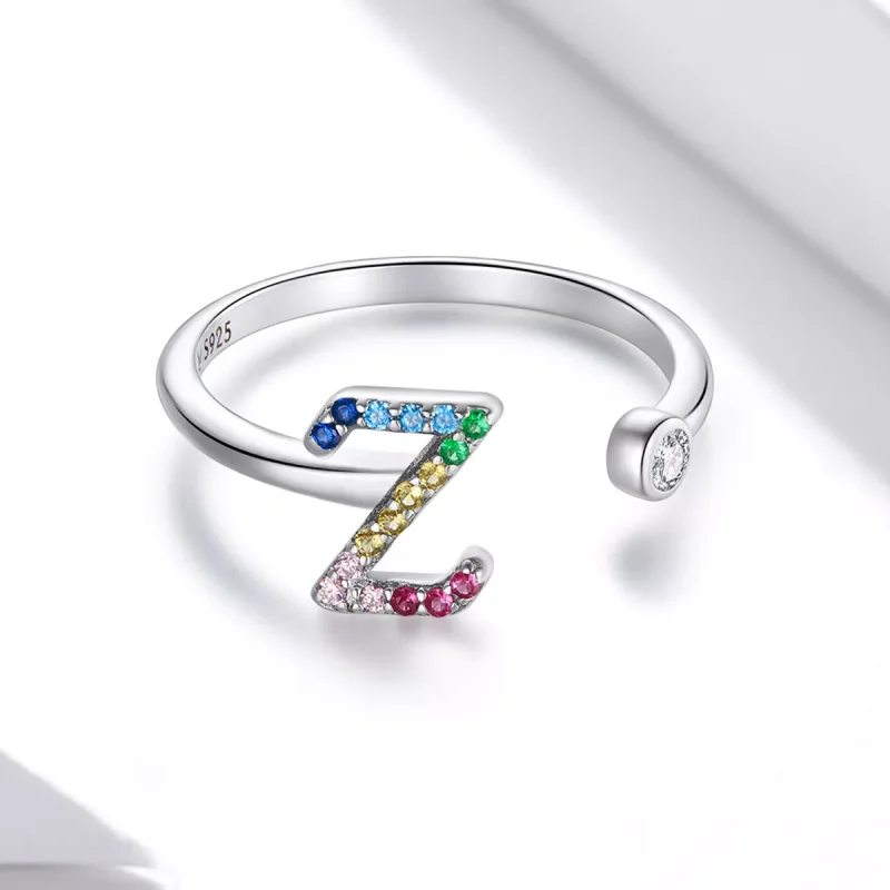 (immagine per) Anello aperto tipo Pandora Lettera colorata-Z - SCR723-Z - Visualizza 3