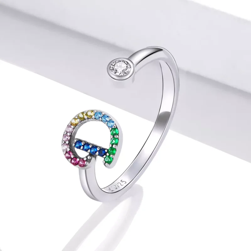 (immagine per) Anello aperto tipo Pandora Lettera-D colorata - SCR723-D - Visualizza 2