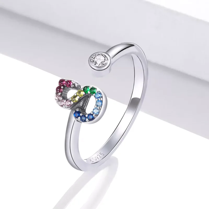 (immagine per) Anello aperto tipo Pandora Lettera-S colorata - SCR723-S - Visualizza 2