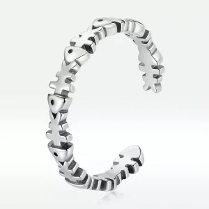 (immagine per) Anello aperto tipo Pandora Lisca di pesce - BSR224