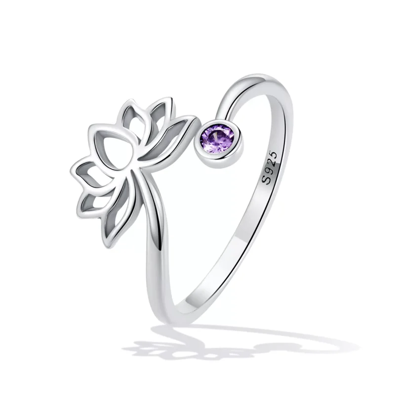 (immagine per) Anello aperto tipo Pandora Loto Semplice - SCR821 - Visualizza 2