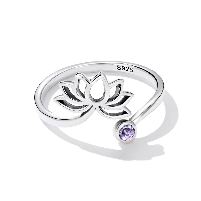 (immagine per) Anello aperto tipo Pandora Loto Semplice - SCR821 - Visualizza 3