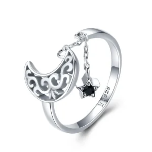 (immagine per) Anello aperto tipo Pandora Luna al chiaro di stelle - SCR479