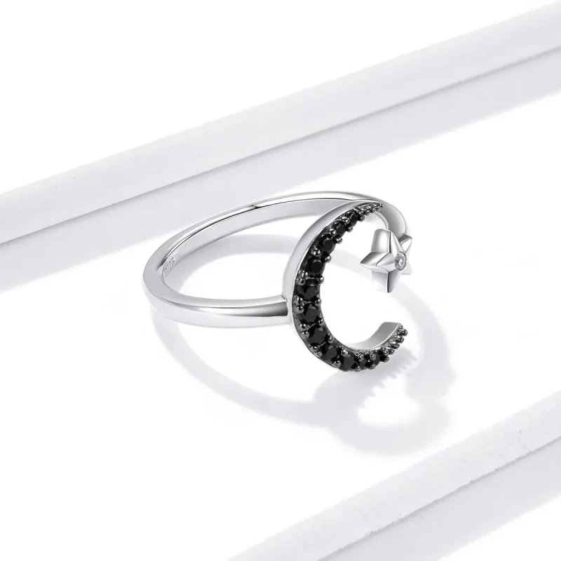 (immagine per) Anello aperto tipo Pandora Luna e stella misteriose - BSR137 - Visualizza 4