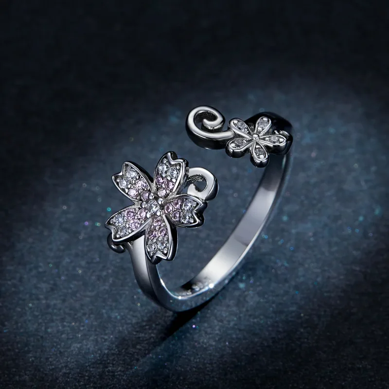 (immagine per) Anello aperto tipo Pandora Margherita abbagliante - BSR086 - Visualizza 5