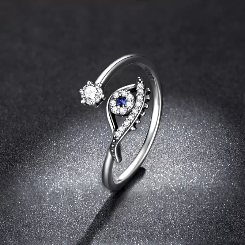 (immagine per) Anello aperto tipo Pandora Occhio del diavolo - BSR215 - Visualizza 5