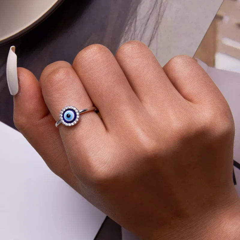 (immagine per) Anello aperto tipo Pandora Occhio del diavolo - BSR254 - Visualizza 8
