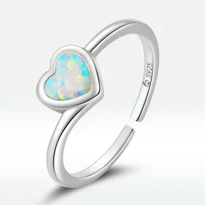 Anello aperto tipo Pandora Opale Amore - BSR234 (immagine per) Anello aperto tipo Pandora Opale Amore - BSR234