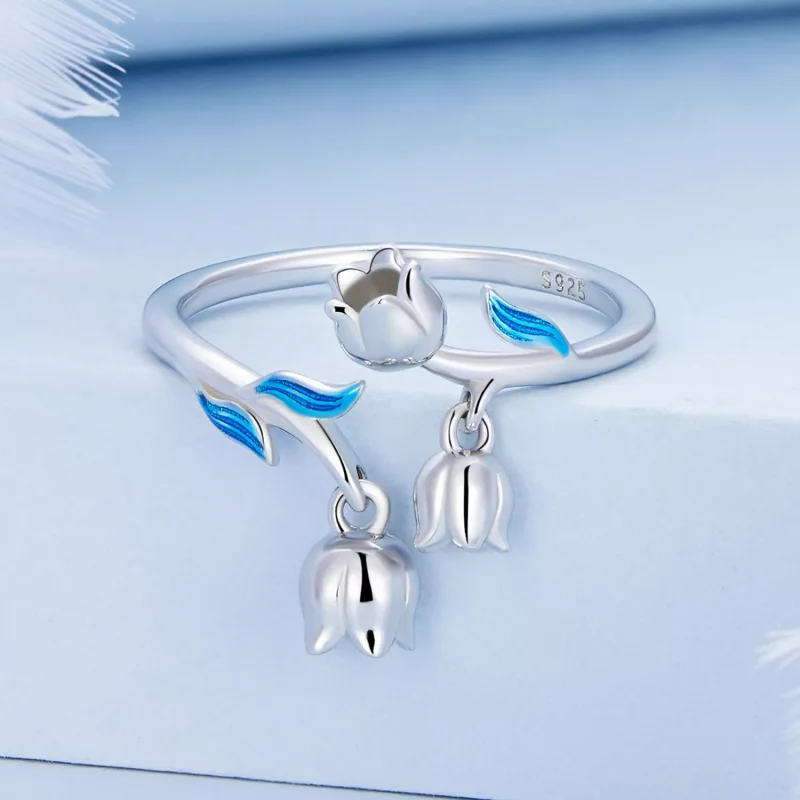 (immagine per) Anello aperto tipo Pandora Orchidea - BSR287 - Visualizza 3