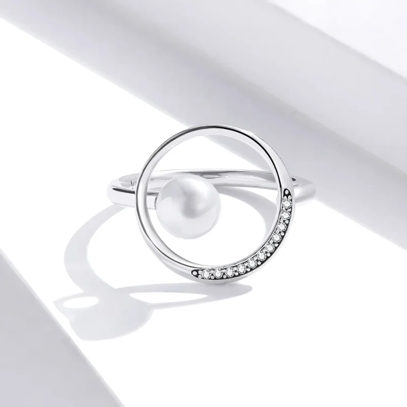 (immagine per) Anello aperto tipo Pandora Perla di conchiglia delicata - SCR664 - Visualizza 2