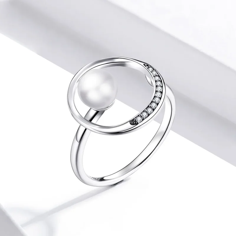 (immagine per) Anello aperto tipo Pandora Perla di conchiglia delicata - SCR664 - Visualizza 3