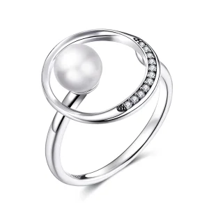 (immagine per) Anello aperto tipo Pandora Perla di conchiglia delicata - SCR664