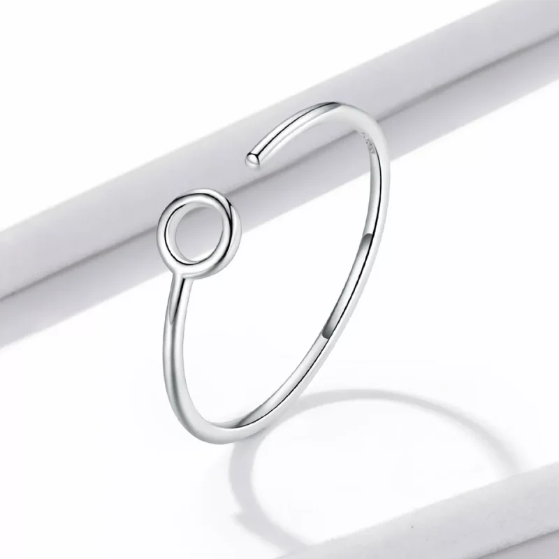 (immagine per) Anello aperto tipo Pandora Piccolo Cerchio - BSR204 - Visualizza 4