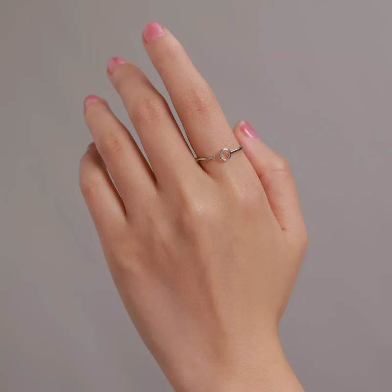 (immagine per) Anello aperto tipo Pandora Piccolo Cerchio - BSR204 - Visualizza 8
