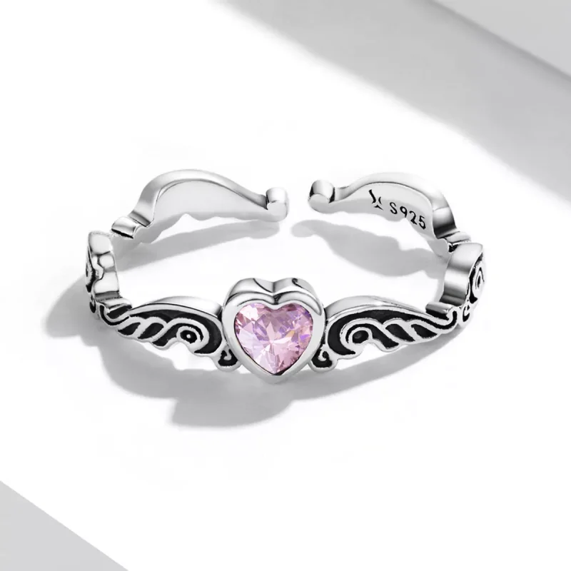 (immagine per) Anello aperto tipo Pandora Reticolo Retro - Cuore - SCR766 - Visualizza 3