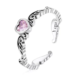 (immagine per) Anello aperto tipo Pandora Reticolo Retro - Cuore - SCR766