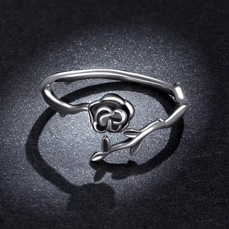 (immagine per) Anello aperto tipo Pandora Rosa spinosa - BSR196 - Visualizza 5