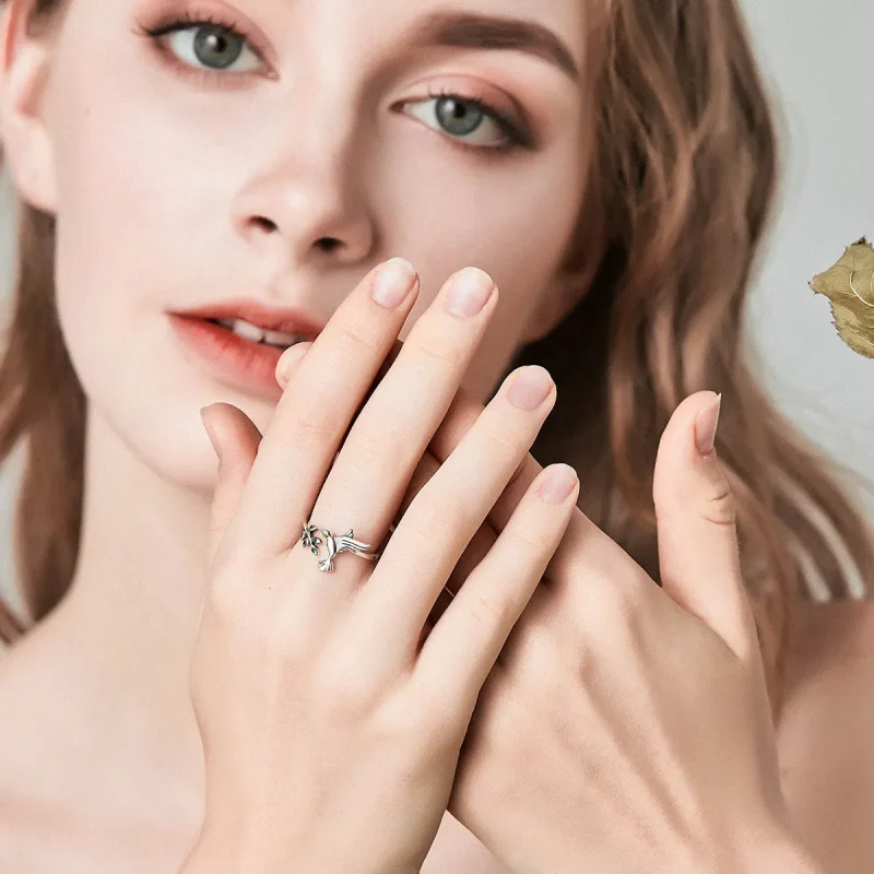 (immagine per) Anello aperto tipo Pandora Saluti dai colibrì - SCR323 - Visualizza 2