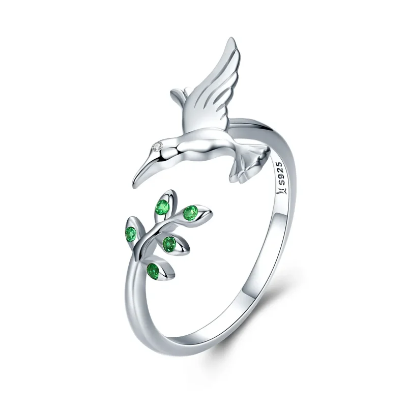 (immagine per) Anello aperto tipo Pandora Saluti dai colibrì - SCR323