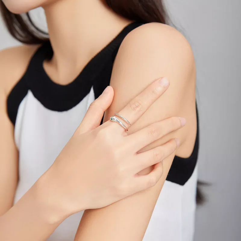 (immagine per) Anello aperto tipo Pandora Serpente - BSR169 - Visualizza 7