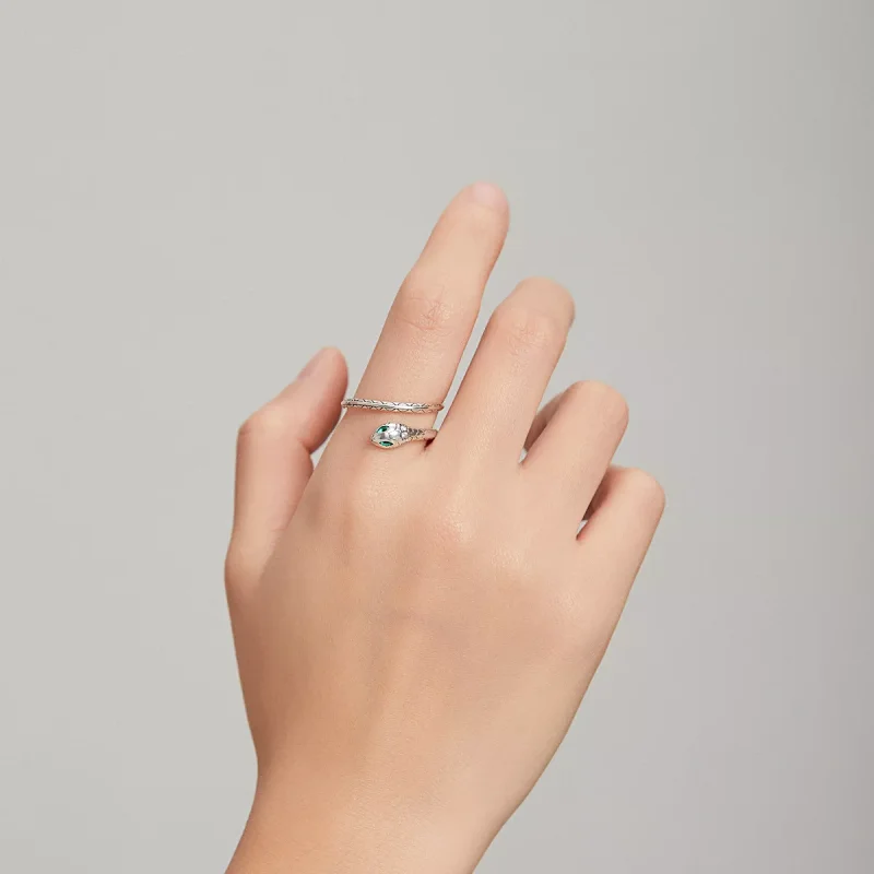 (immagine per) Anello aperto tipo Pandora Serpente - BSR169 - Visualizza 8