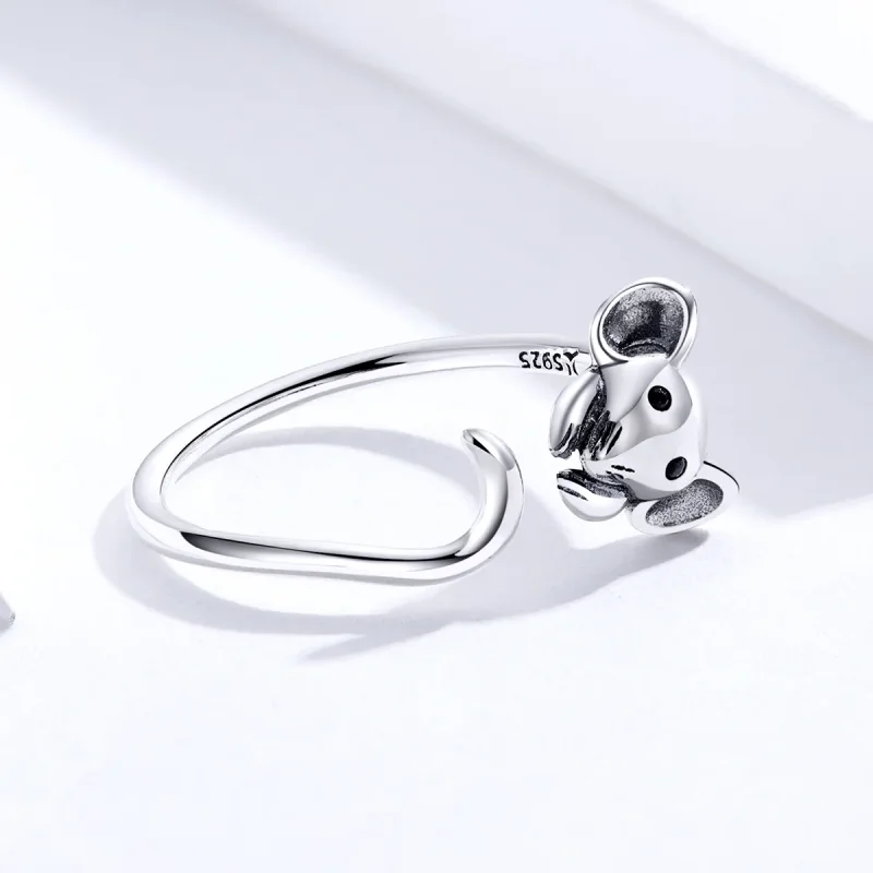 (immagine per) Anello aperto tipo Pandora Simpatico topo - SCR632 - Visualizza 4