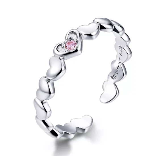 (immagine per) Anello aperto tipo Pandora Specchio del cuore - BSR100