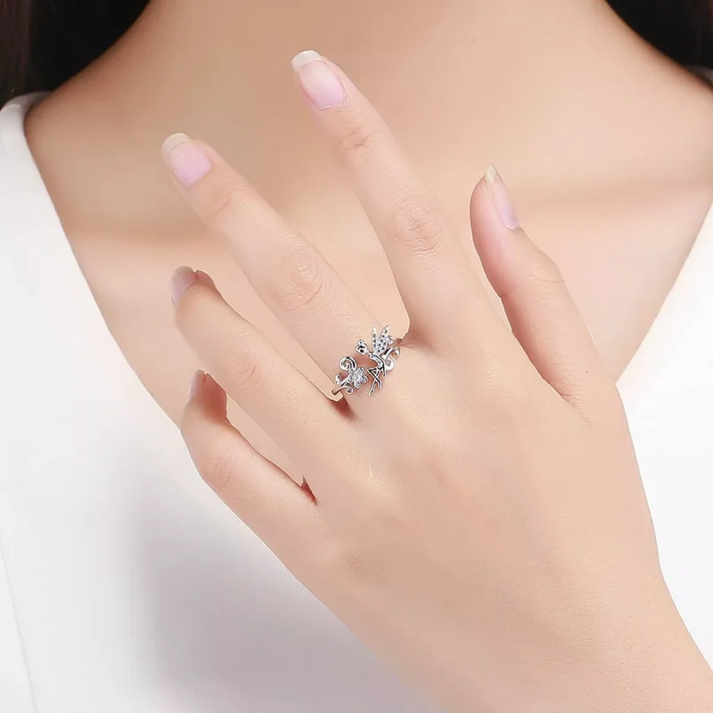 (immagine per) Anello aperto tipo Pandora Spirito di Primavera - BSR025 - Visualizza 5