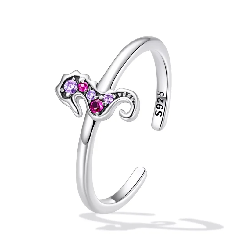 (immagine per) Anello aperto tipo Pandora Squisito cavalluccio marino - SCR816 - Visualizza 2