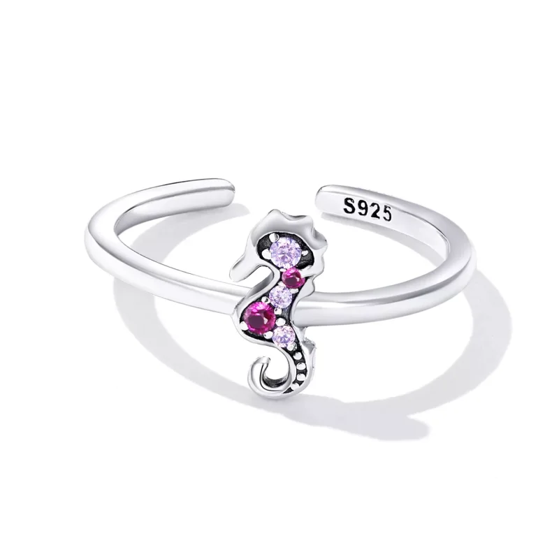 (immagine per) Anello aperto tipo Pandora Squisito cavalluccio marino - SCR816 - Visualizza 3