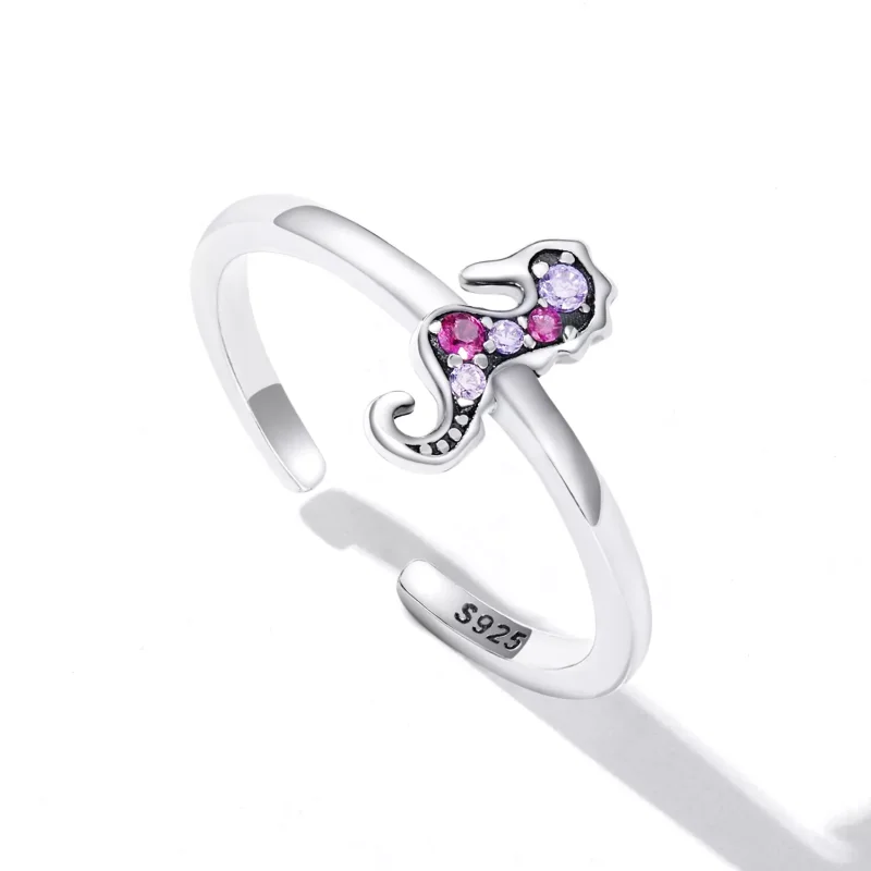 (immagine per) Anello aperto tipo Pandora Squisito cavalluccio marino - SCR816 - Visualizza 5