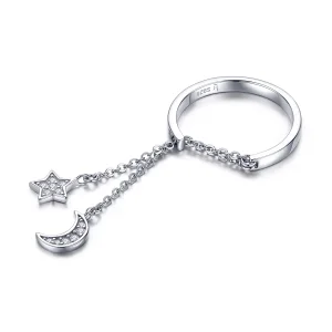 (immagine per) Anello aperto tipo Pandora Stella e Luna - SCR407