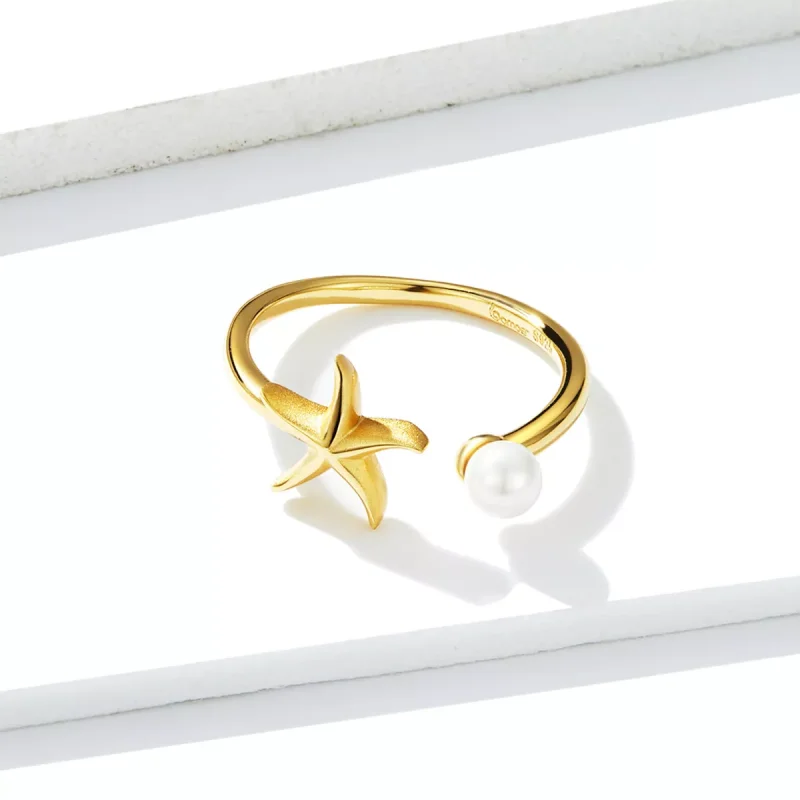 (immagine per) Anello aperto tipo Pandora Stella marina estiva - BSR064 - Visualizza 3