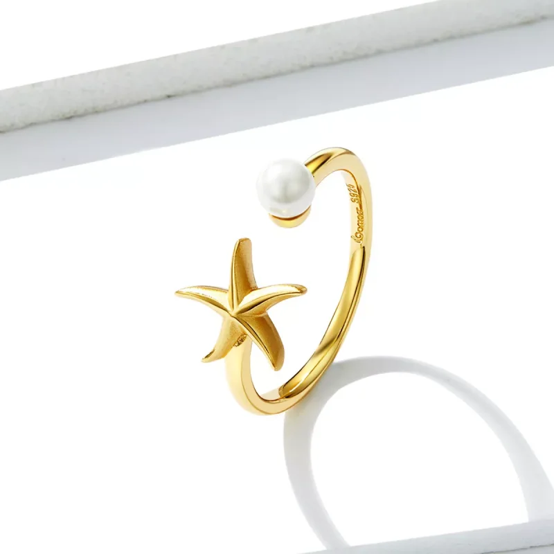 (immagine per) Anello aperto tipo Pandora Stella marina estiva - BSR064 - Visualizza 4