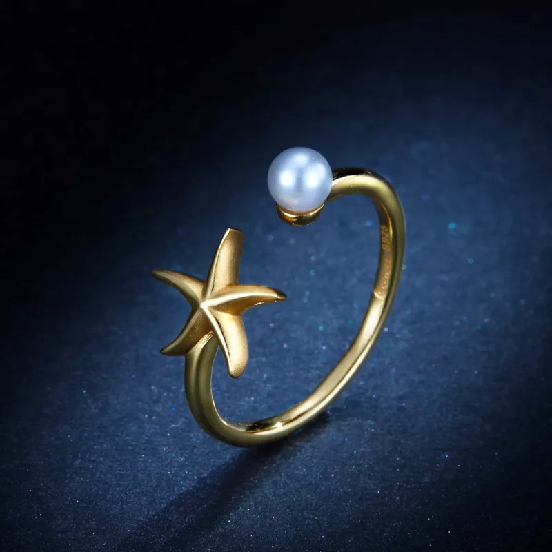(immagine per) Anello aperto tipo Pandora Stella marina estiva - BSR064 - Visualizza 5