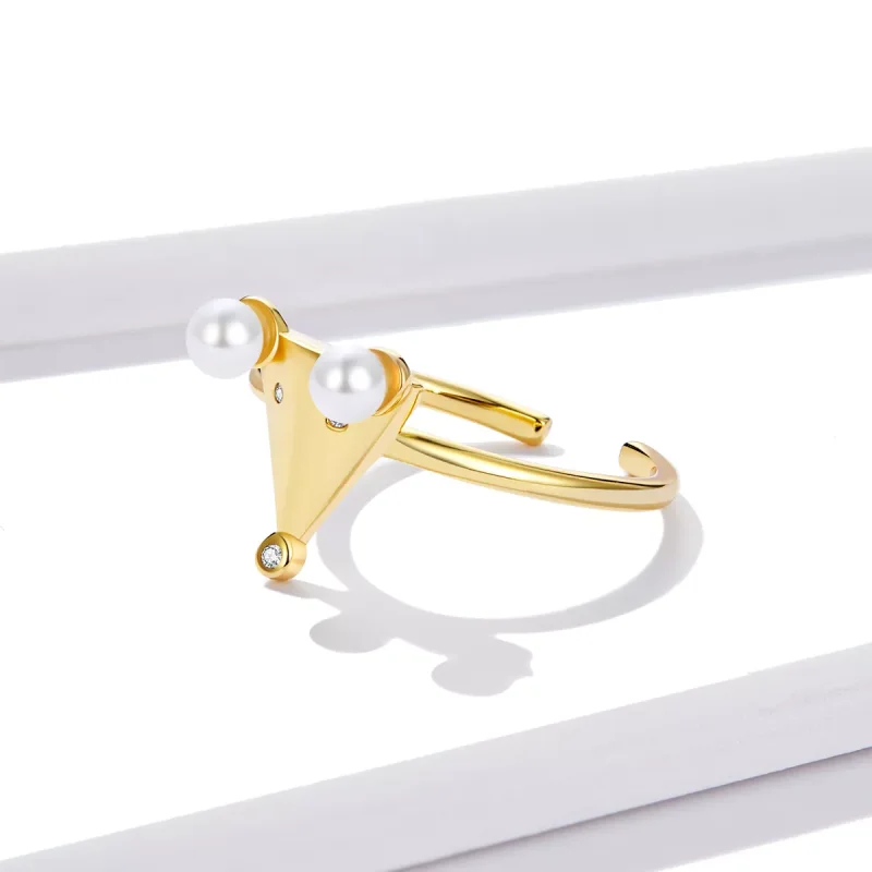 (immagine per) Anello aperto tipo Pandora Topo Perla - BSR103 - Visualizza 3