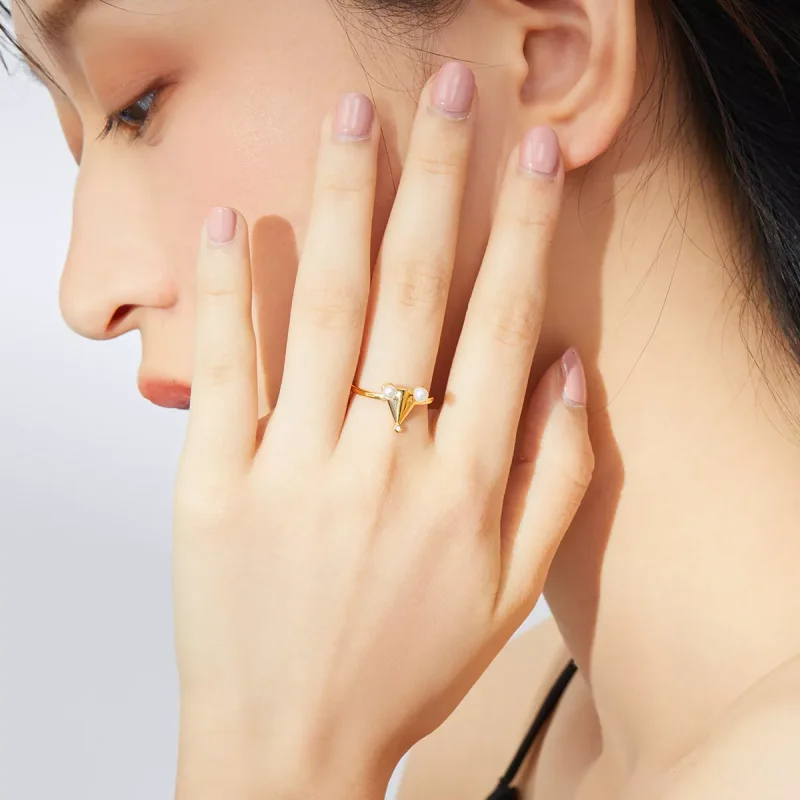 (immagine per) Anello aperto tipo Pandora Topo Perla - BSR103 - Visualizza 7