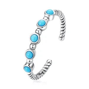 (immagine per) Anello aperto tipo Pandora Torsione Turchese - SCR823