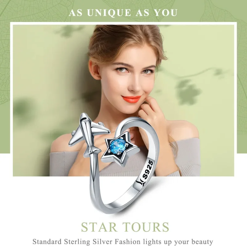 (immagine per) Anello aperto tipo Pandora Tour stellari - SCR322 - Visualizza 2