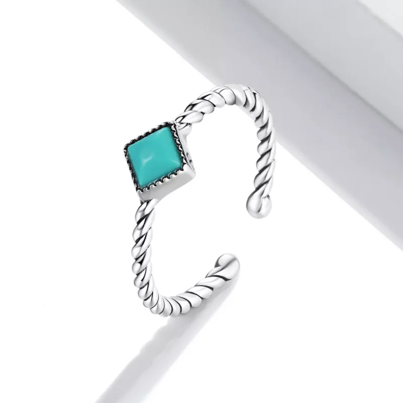 (immagine per) Anello aperto tipo Pandora Turchese geometrico - SCR753 - Visualizza 2