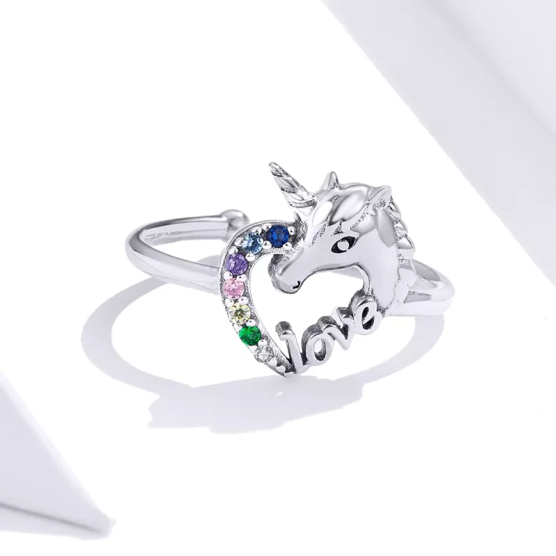 (immagine per) Anello aperto tipo Pandora Unicorno da sogno - SCR644 - Visualizza 2