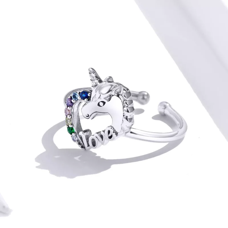 (immagine per) Anello aperto tipo Pandora Unicorno da sogno - SCR644 - Visualizza 3