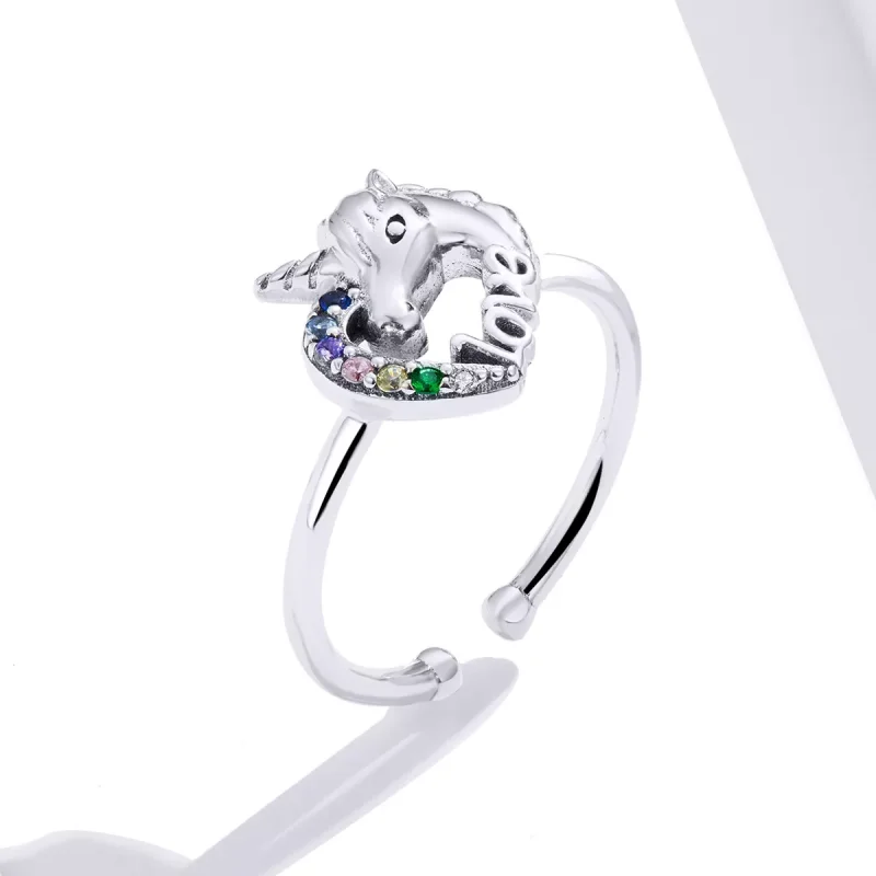(immagine per) Anello aperto tipo Pandora Unicorno da sogno - SCR644 - Visualizza 4