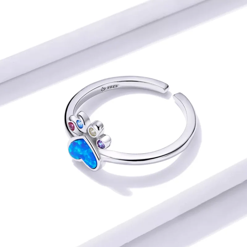 (immagine per) Anello aperto tipo Pandora Zampa adorabile - BSR172 - Visualizza 3