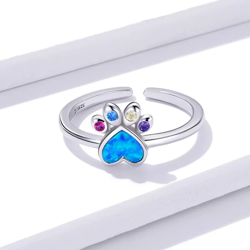 (immagine per) Anello aperto tipo Pandora Zampa adorabile - BSR172 - Visualizza 4