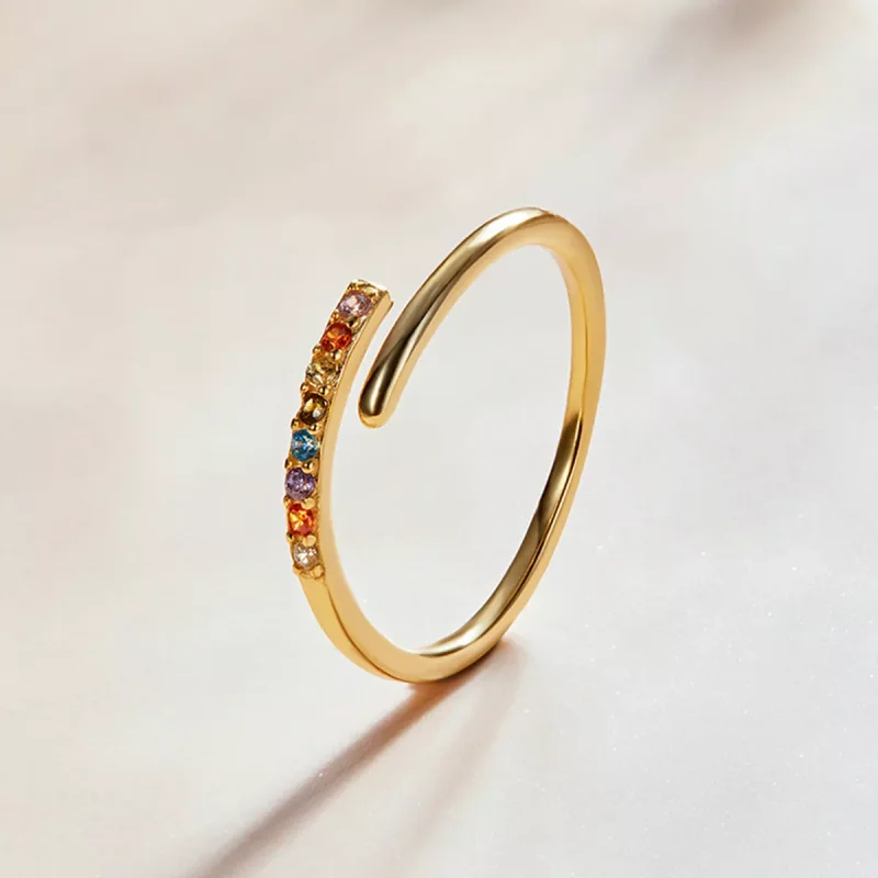 (immagine per) Anello aperto tipo Pandora Zirconia cubica semplice - SCR748 - Visualizza 2