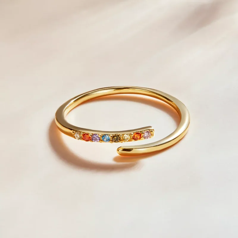 (immagine per) Anello aperto tipo Pandora Zirconia cubica semplice - SCR748 - Visualizza 3