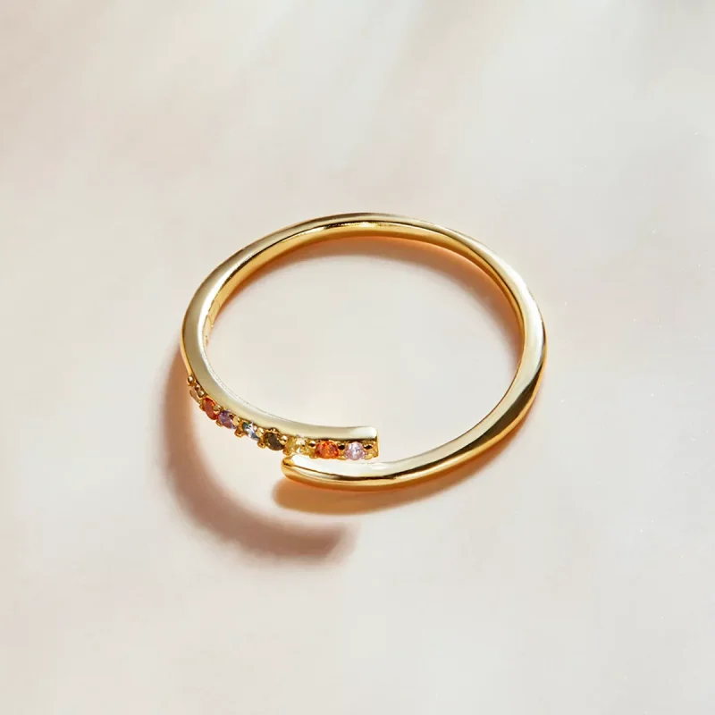 (immagine per) Anello aperto tipo Pandora Zirconia cubica semplice - SCR748 - Visualizza 4